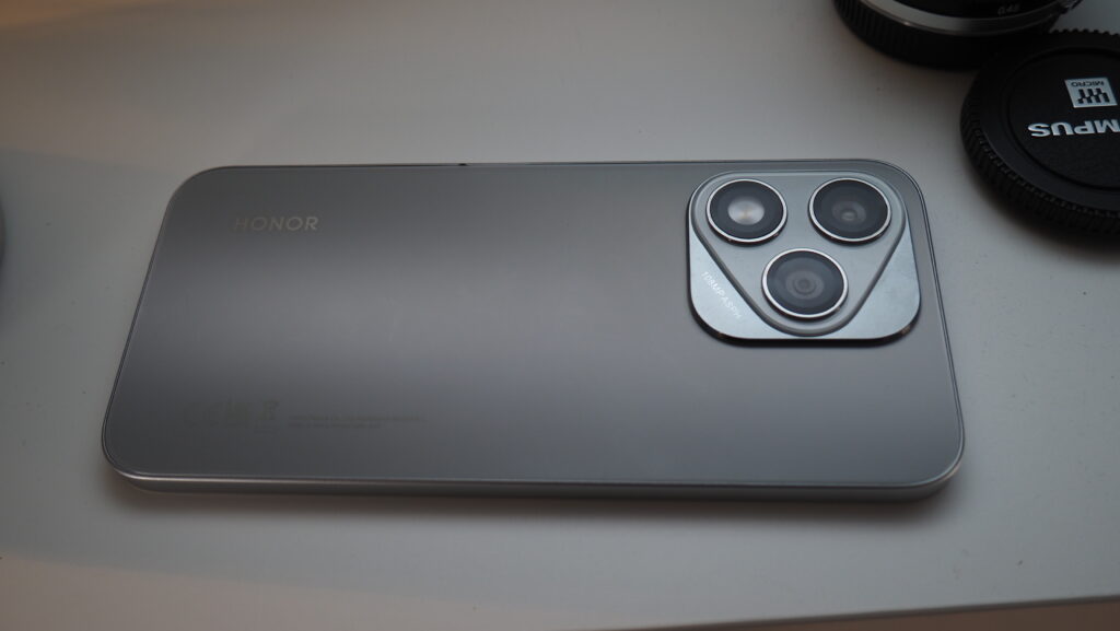 A silver Honor 400 Lite camera phone
