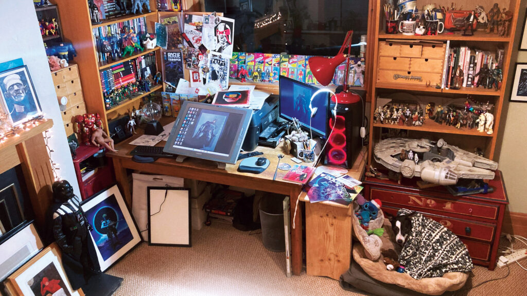 Artist in residence; an artist's studio