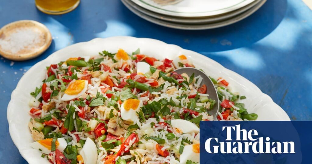 Rachel Roddy’s rice salad with red peppers, celery, herbs and egg – recipe | Salad