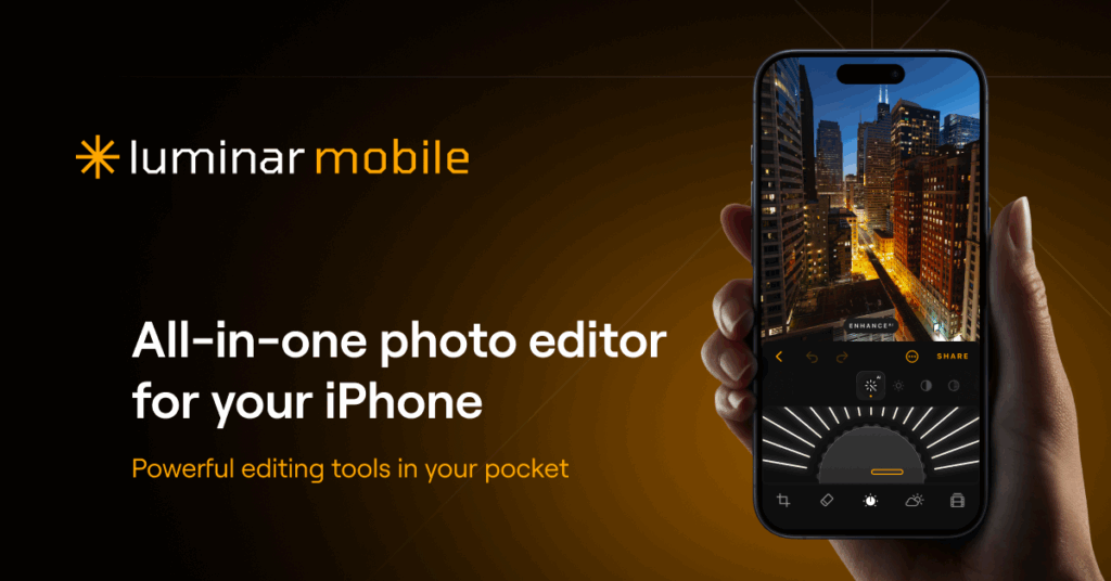 Images of Luminar Photo Editor in action