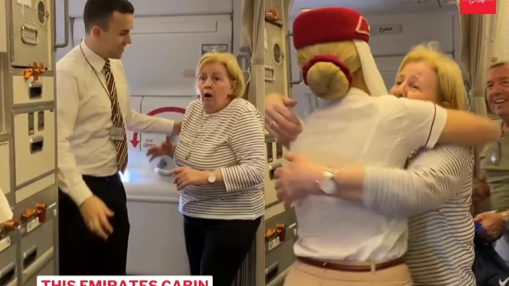 'Absolutely adorable': Emirates cabin crew surprises her grandparents on flight | Trending