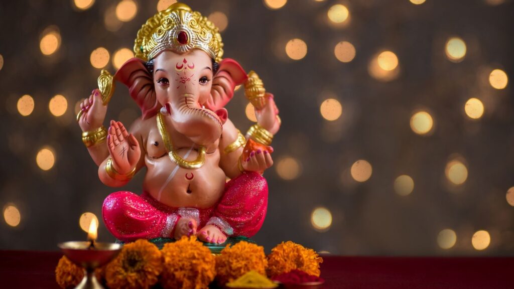 Happy Ganesh Chaturthi 2025 Wishes Images, Status: Share the joy with friends and family. (Image: Canva Pro)