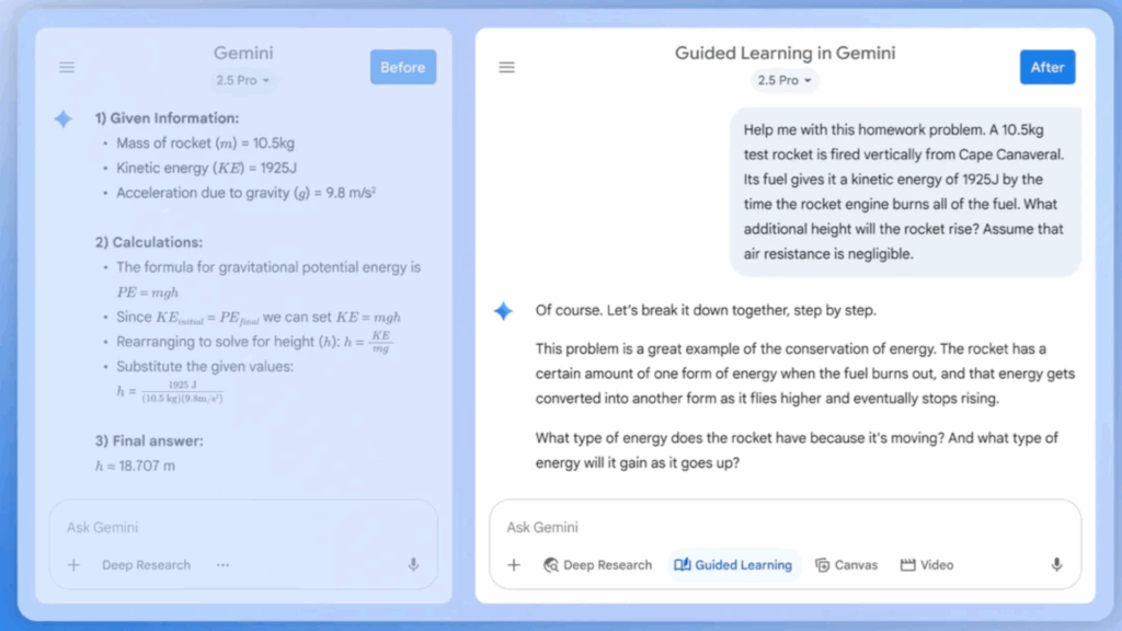 Google Gemini Guided Learning