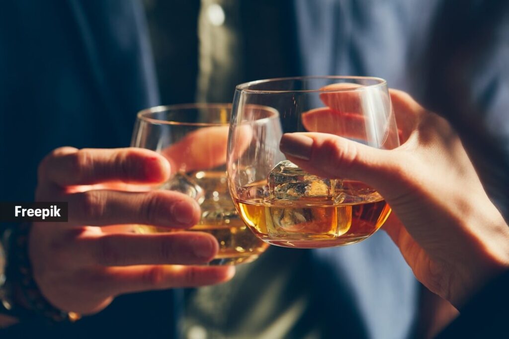 A group of people sharing a drink
