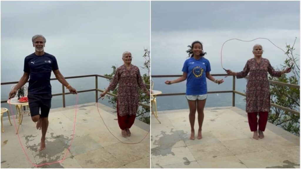 Milind Soman reveals his mother's impressive daily fitness routine at 86 in video: Know health benefits of skipping rope | Health