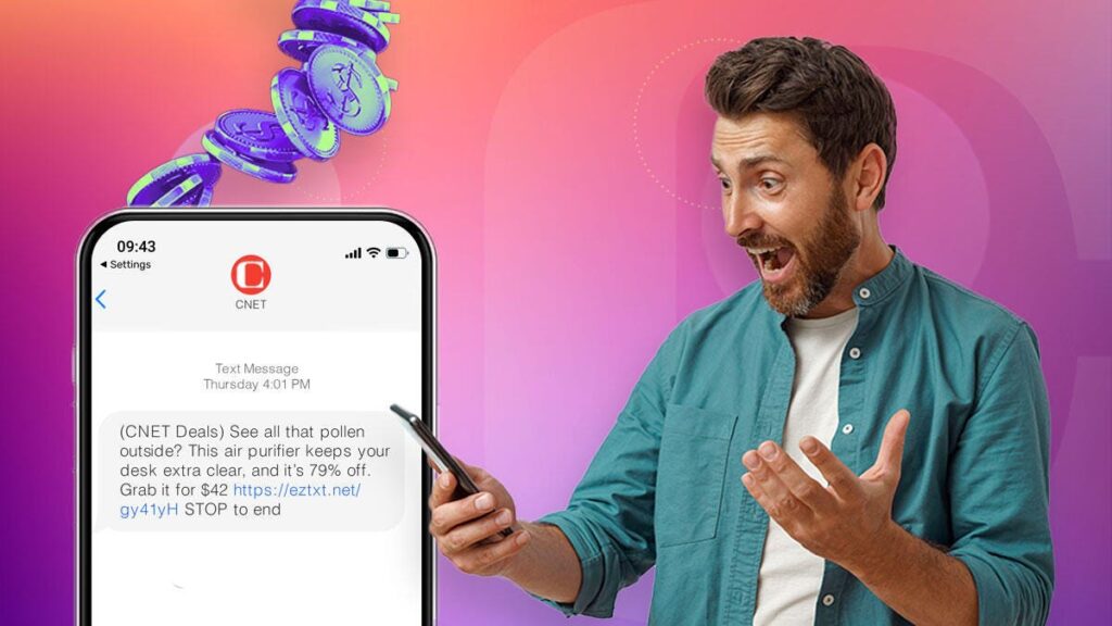 Sign Up to Get the Hottest Daily Deals Sent Straight to Your Phone CNET Deals Text Art