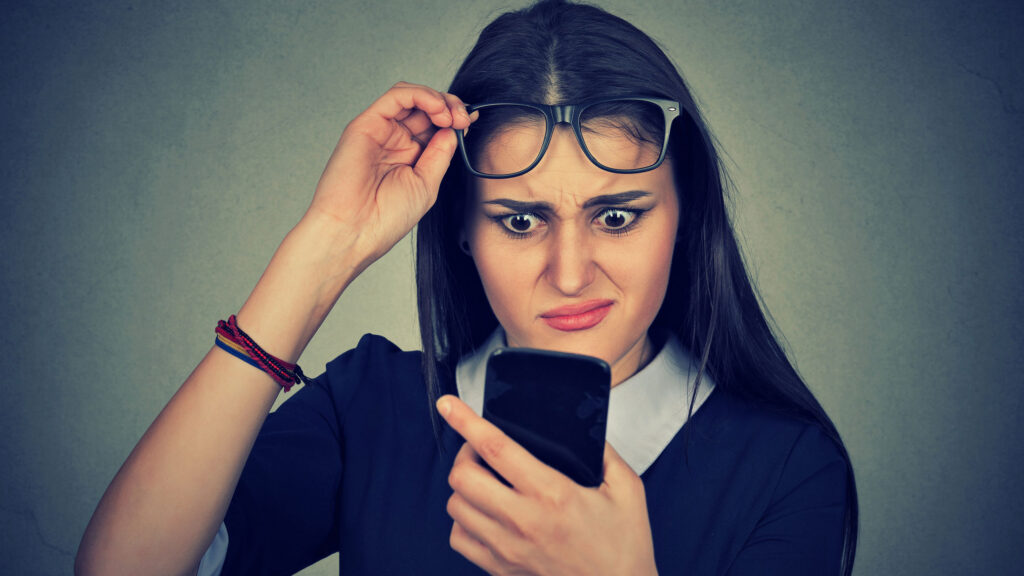 Woman with phone