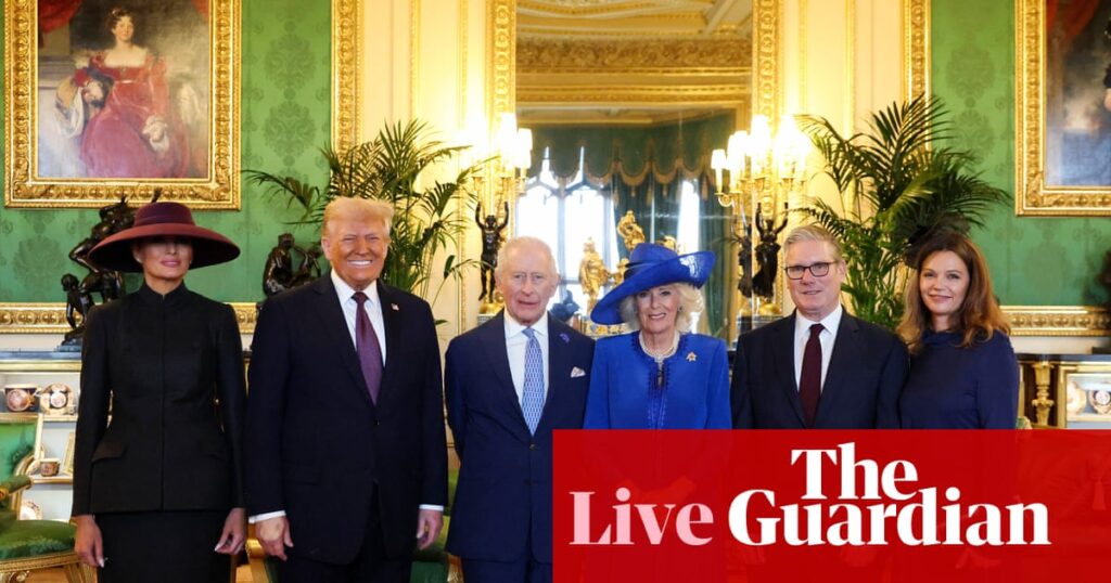 Thousands of anti-Trump protesters march in London as king and senior royals host US president in Windsor – UK politics live | Politics
