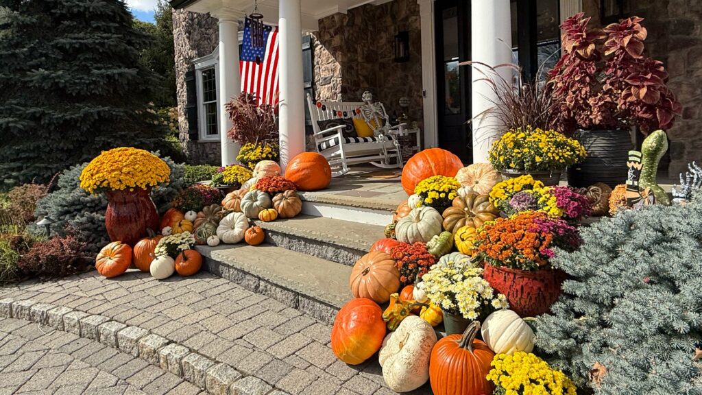 5 expert tips for tasteful fall porch decor fall decor ideas - porch with pumpkins
