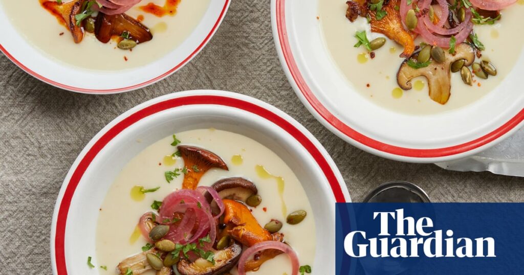 Butter bean and mushroom soup and squid toasts: Emily Roux’s autumn starters | Autumn food and drink
