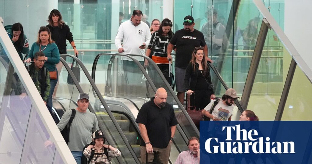 Flight delays as US air traffic controllers feel strain of government shutdown | US federal government shutdown 2025