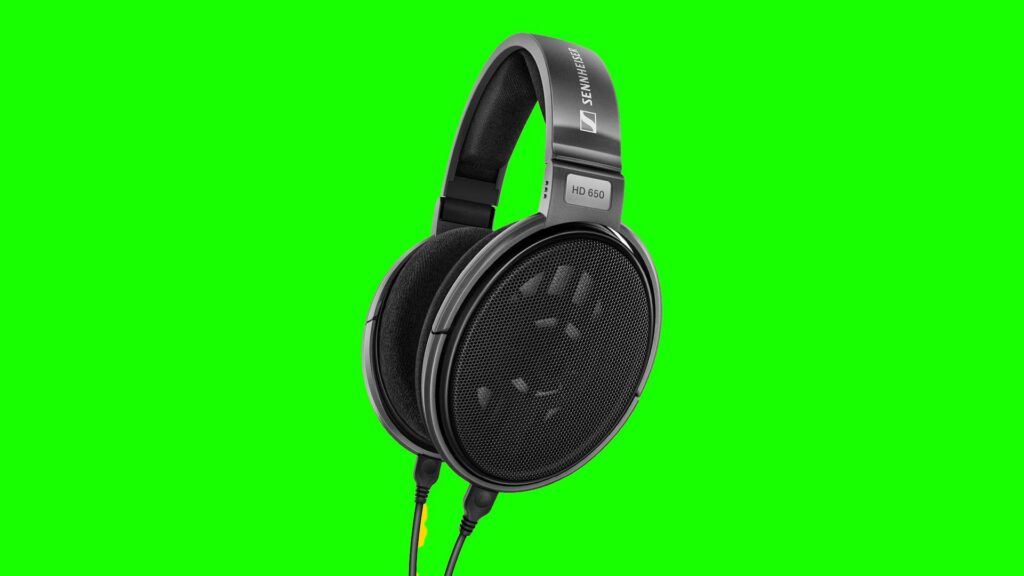 Forget Black Friday, the best audiophile headphones are almost half price at Amazon right this very minute The Sennheiser HD 650 headphones on a green background.