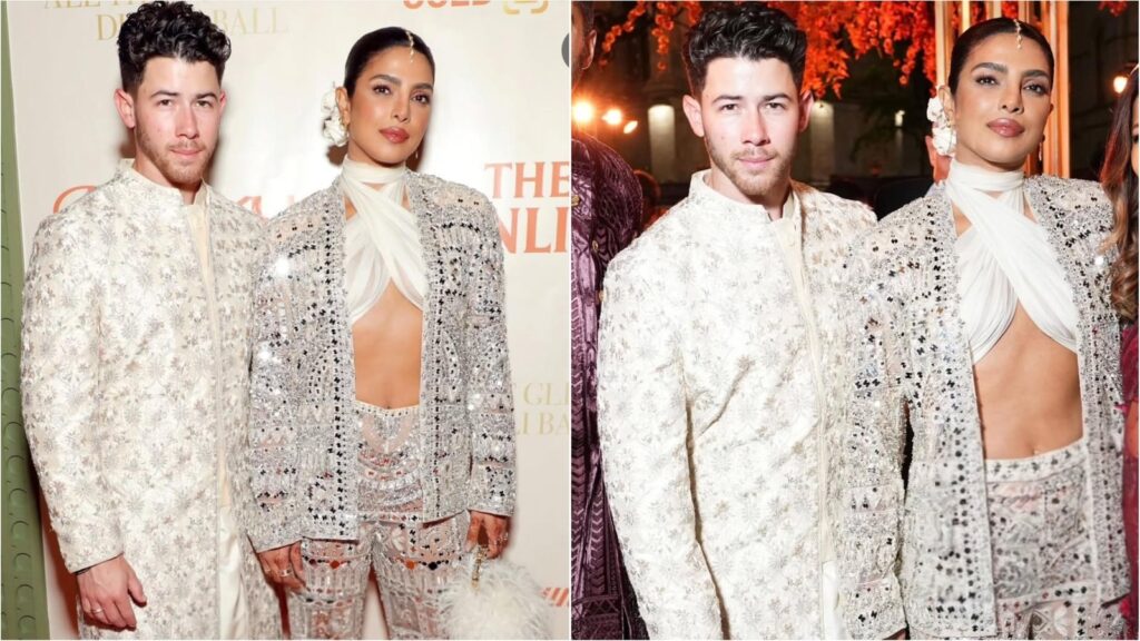 Priyanka Chopra and Nick Jonas make stylish statement in coordinated ivory looks at pre-Diwali bash in New York