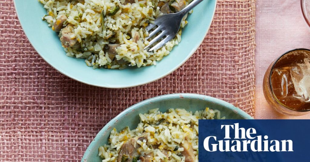 Salt pork with spinach rice and fish curry with mango: Keshia Sakarah’s recipes for Caribbean main courses | Food