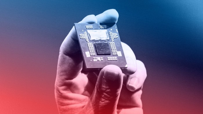 Can South Korea’s hot streak continue? A hand holds an AMD AI processor chip, displayed with a blue and red colour gradient background.