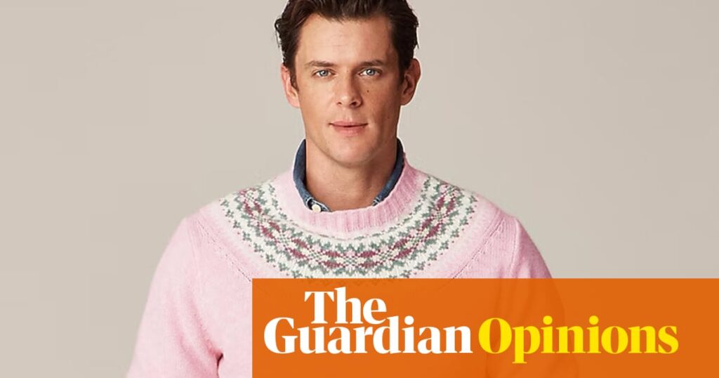 Maga is in meltdown over a preppy pink sweater for men. So, what exactly is the problem? | Ellie Violet Bramley Maga is in meltdown over a preppy pink sweater for men. So, what exactly is the problem? | Ellie Violet Bramley