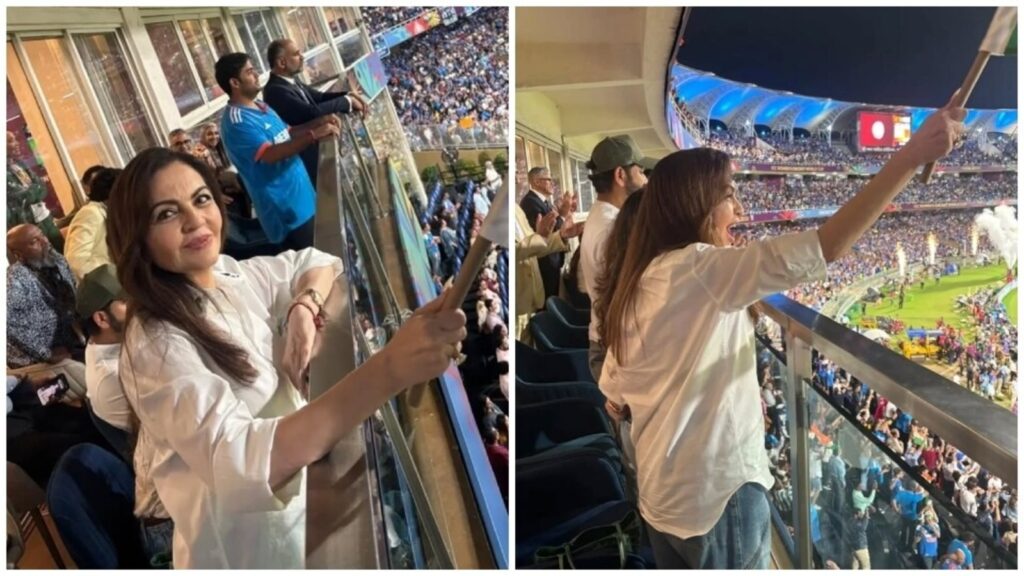 Nita Ambani celebrates Indian women cricket team’s historic World Cup win with Akash Ambani in simple attire at stadium Nita Ambani celebrates Indian women cricket team's historic World Cup win with Akash Ambani in simple attire at stadium