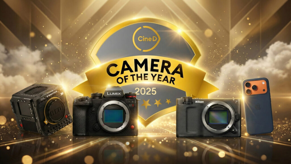 CineD Cameras of the Year 2025 - Panasonic LUMIX S1II (Overall Winner), Nikon ZR, RED V-RAPTOR XE 8K VV, iPhone 17 Pro