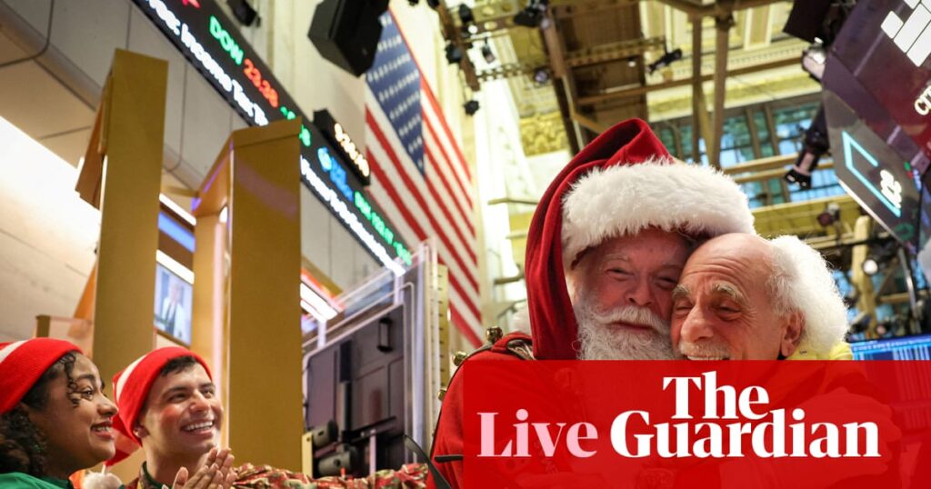 S&P 500 and Dow hit record highs as Santa rally reaches Wall Street – as it happened | Business