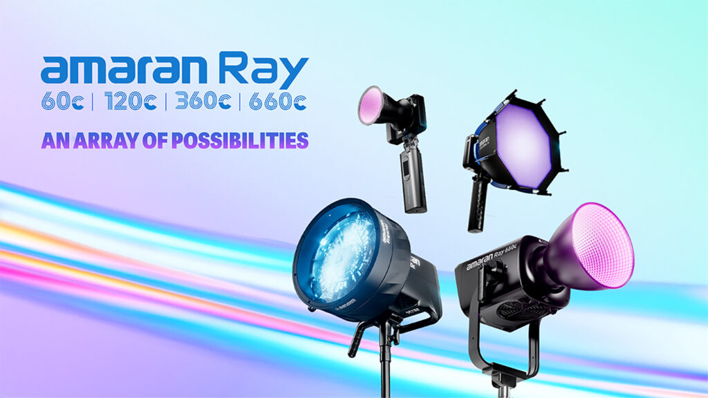 amaran unveils the Ray series of full-color COB lights for creators amaran unveils the Ray series of full-color COB lights for creators